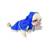 Дождевик для маленьких и средних собак с капюшоном унисекс М Синий