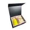 Подарочный набор с 2 аромасвечами и сухоцветами в коробке с бантом Черный