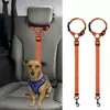 Автомобильный ремень безопасности для собак на подголовник Оранжевый