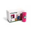 Набор пакетов для уборки за собаками 120 шт, биоразлагаемые пакеты для собак Розовые