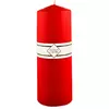 Цилиндрическая свеча Premium 510 г без запаха Красная