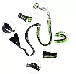 Поводок - перчатка для собак 150 см светоотражающий Зеленый