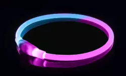 LED ошейник для собак светящийся двуцветный универсальный Розово - фиолетовый