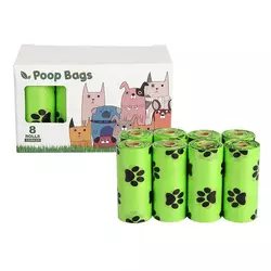 Набор пакетов для уборки за собаками 120 шт, биоразлагаемые пакеты для собак Зеленые