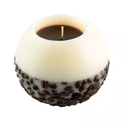 Декоративная ароматическая свеча 58 часов в форме шара кофейная