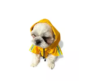 Дождевик  для маленьких и средних собак светоотражающий унисекс L Желтый