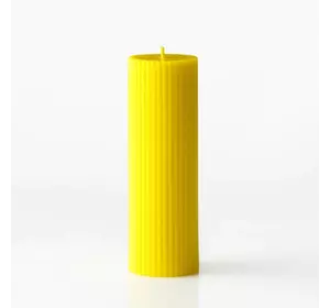 Свеча ароматическая цилиндрическая Premium  с запахом цитронеллы Желтая