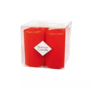 Набор ароматических свечей Premium цилиндр 4 шт клубничные Красные