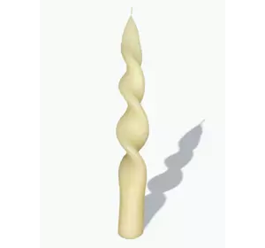 Столовая свеча винтовая декоративная 25 см без запаха Белая