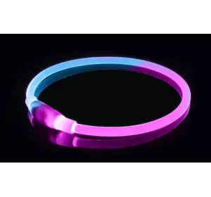 LED ошейник для собак светящийся двуцветный универсальный Розово - фиолетовый