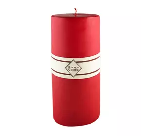 Большая свеча Premium 890 часов горения 45 см высота цилиндрическая Красная